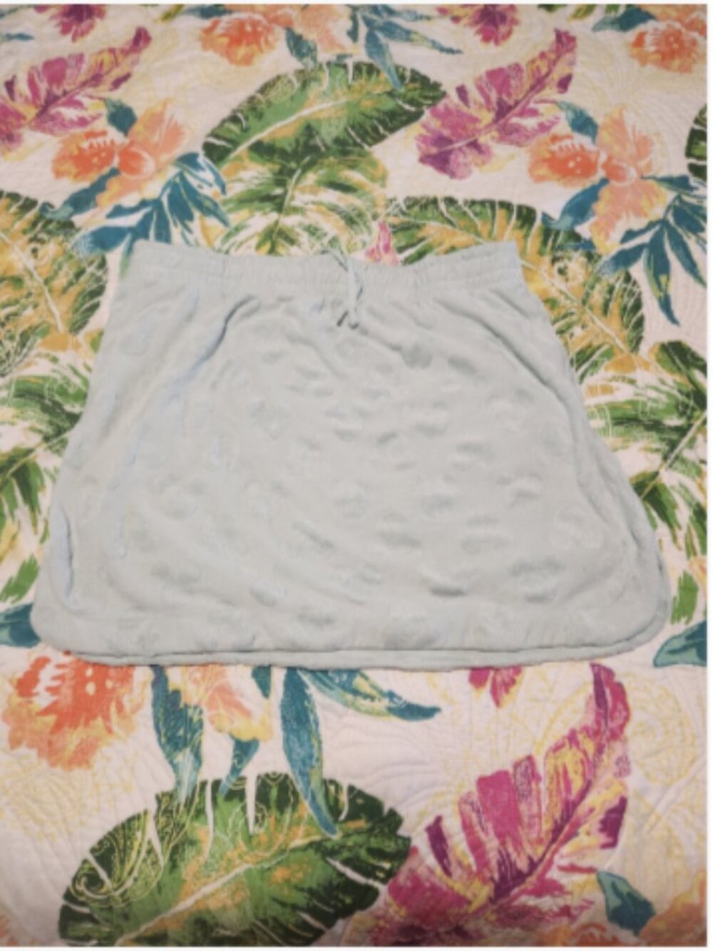 Womens Mint Green Mickey Mouse Terry Cloth skirt/cover-up w/ POCKETS- Size M